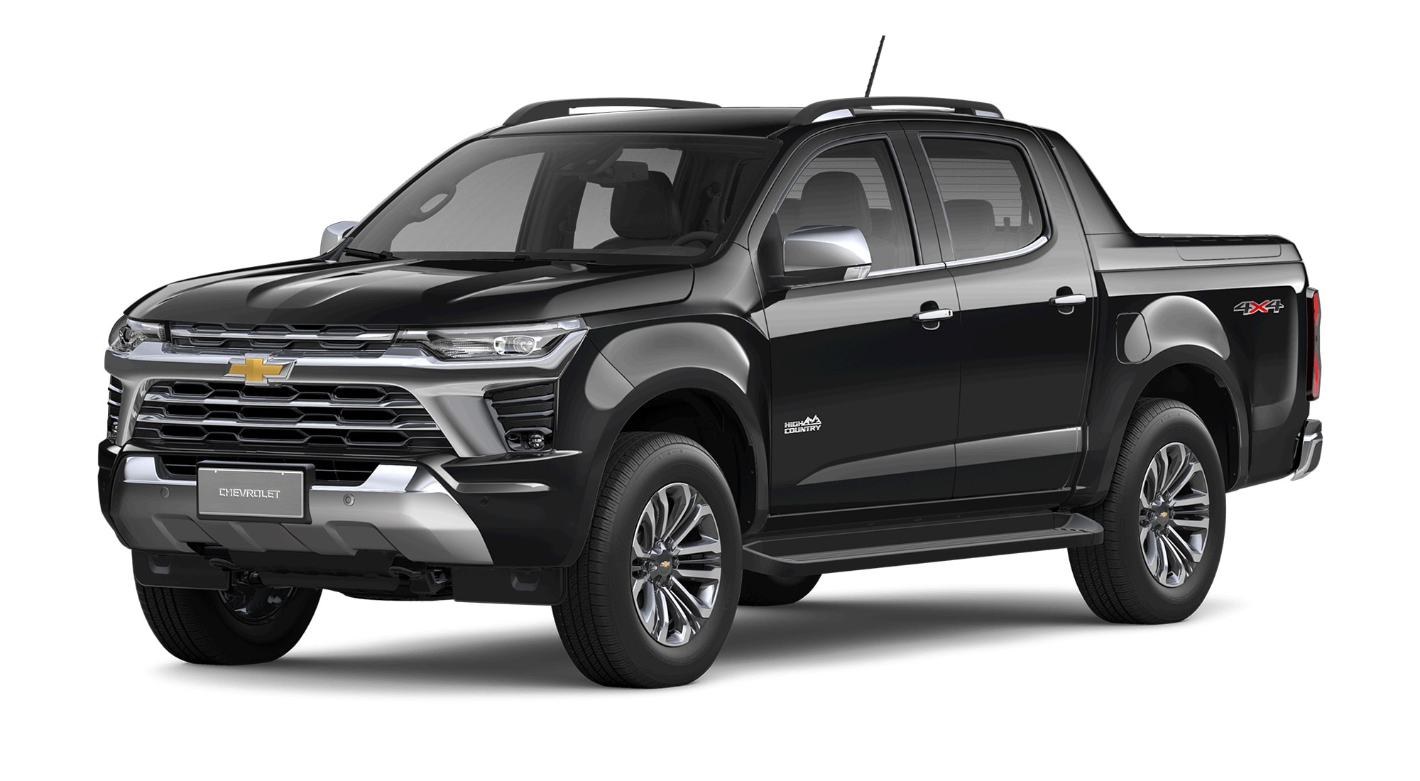 Chevrolet Colorado HC color Negro Metalizado destacando su diseño pickup