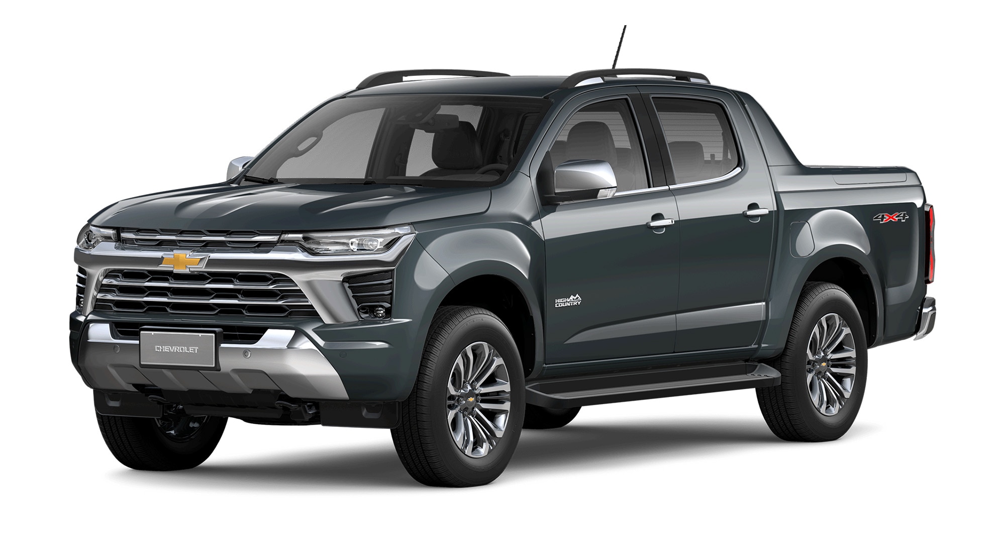 Chevrolet Colorado HC color Verde Musgo destacando su diseño pickup