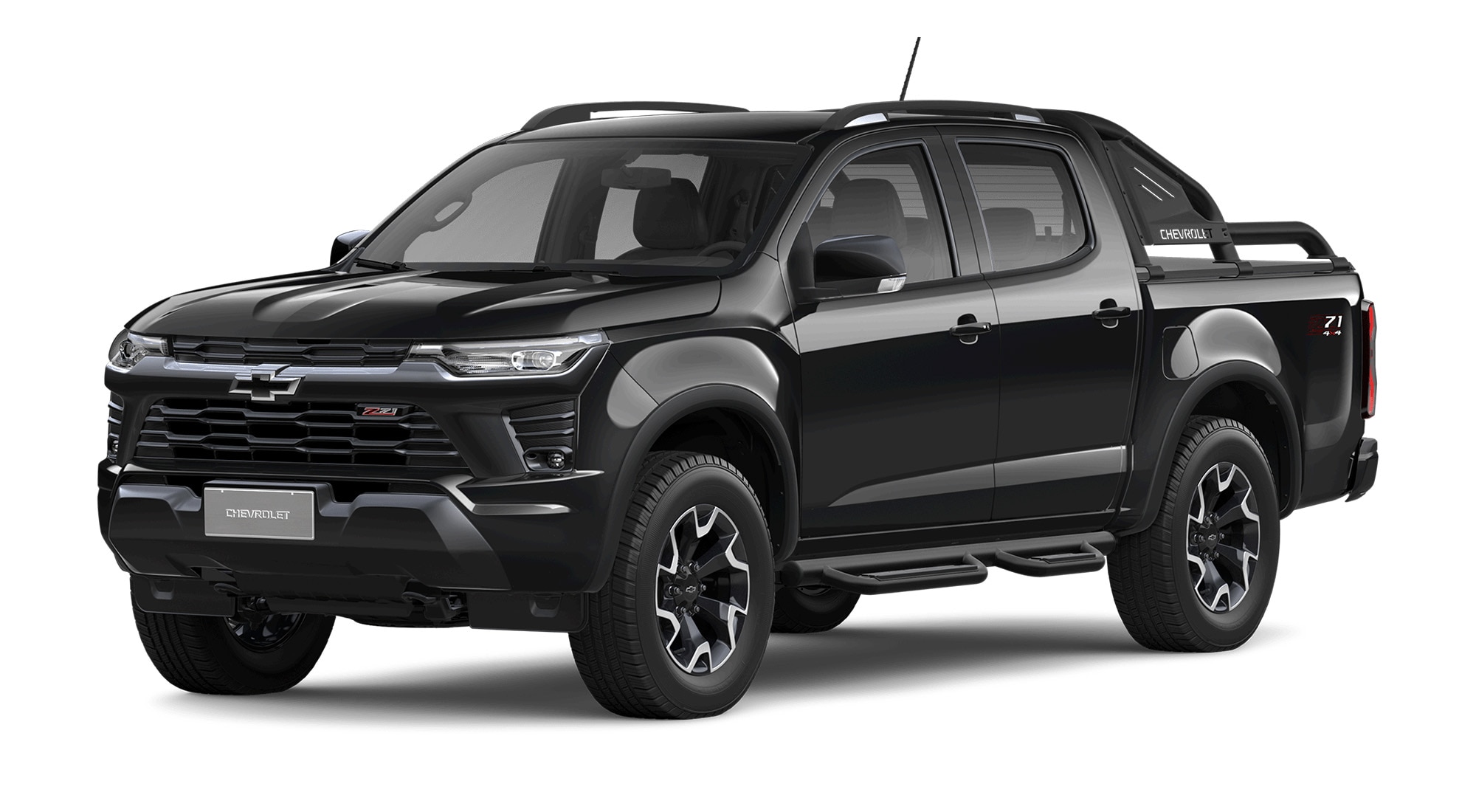 Chevrolet Colorado Z71 color Negro Metalizado destacando su diseño pickup