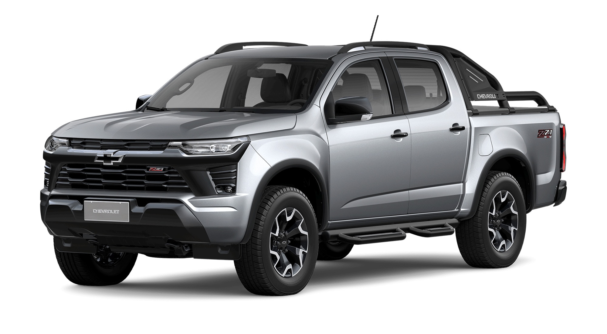 Chevrolet Colorado Z71 color Plata Tiburón  destacando su diseño pickup